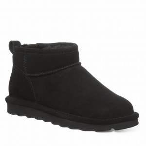 Bearpaw Shorty Wide Laarzen Dames Zwart | YIR5279CP