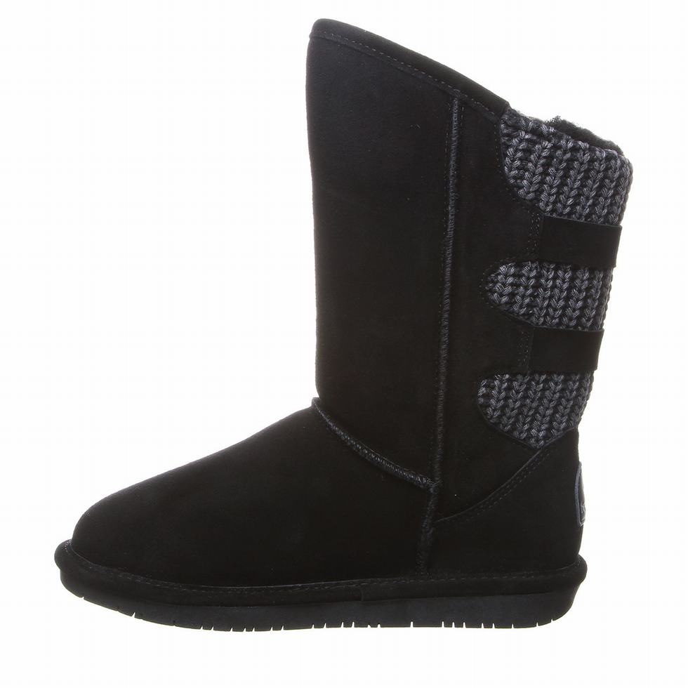 Bearpaw Boshie Wide Hoge Laarzen Dames Zwart | NUE1364UO