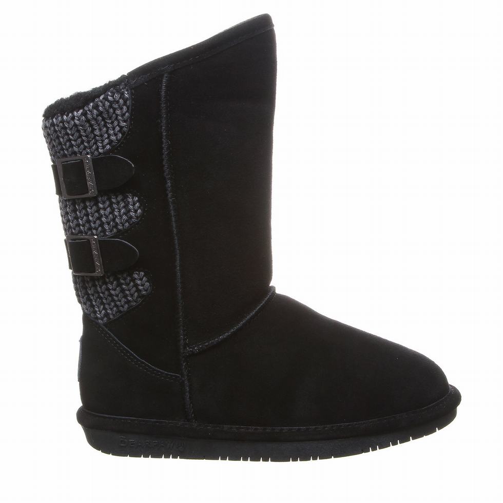 Bearpaw Boshie Wide Hoge Laarzen Dames Zwart | NUE1364UO