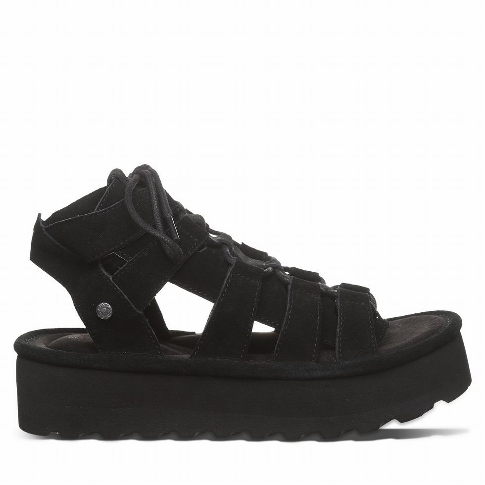 Bearpaw Elevation Sandalen Dames Zwart | YVU2641LO