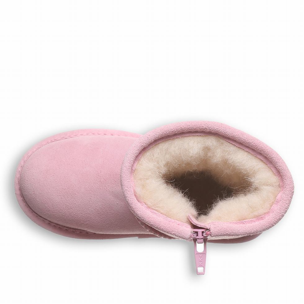 Bearpaw Elle Toddler Zipper Laarzen Kinderen Roze | IQI1247YV