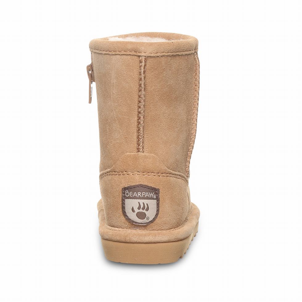 Bearpaw Elle Toddler Zipper Laarzen Kinderen Bruin | DYR2052VF