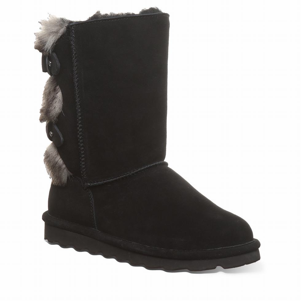 Bearpaw Eloise Wide Laarzen Dames Zwart | CBF5645WZ