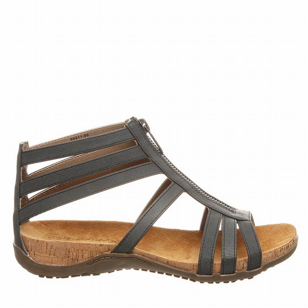 Bearpaw Layla Wide Sandalen Dames Zwart | UYP9296BI