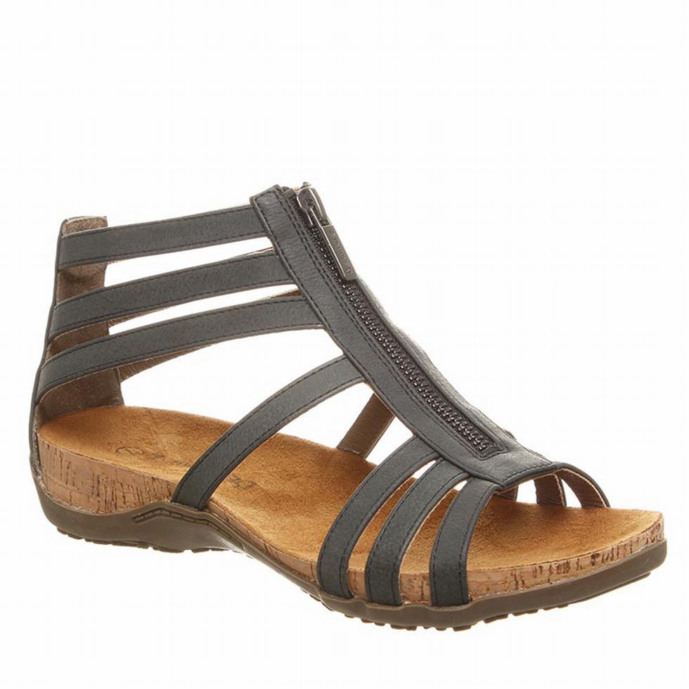 Bearpaw Layla Wide Sandalen Dames Zwart | UYP9296BI