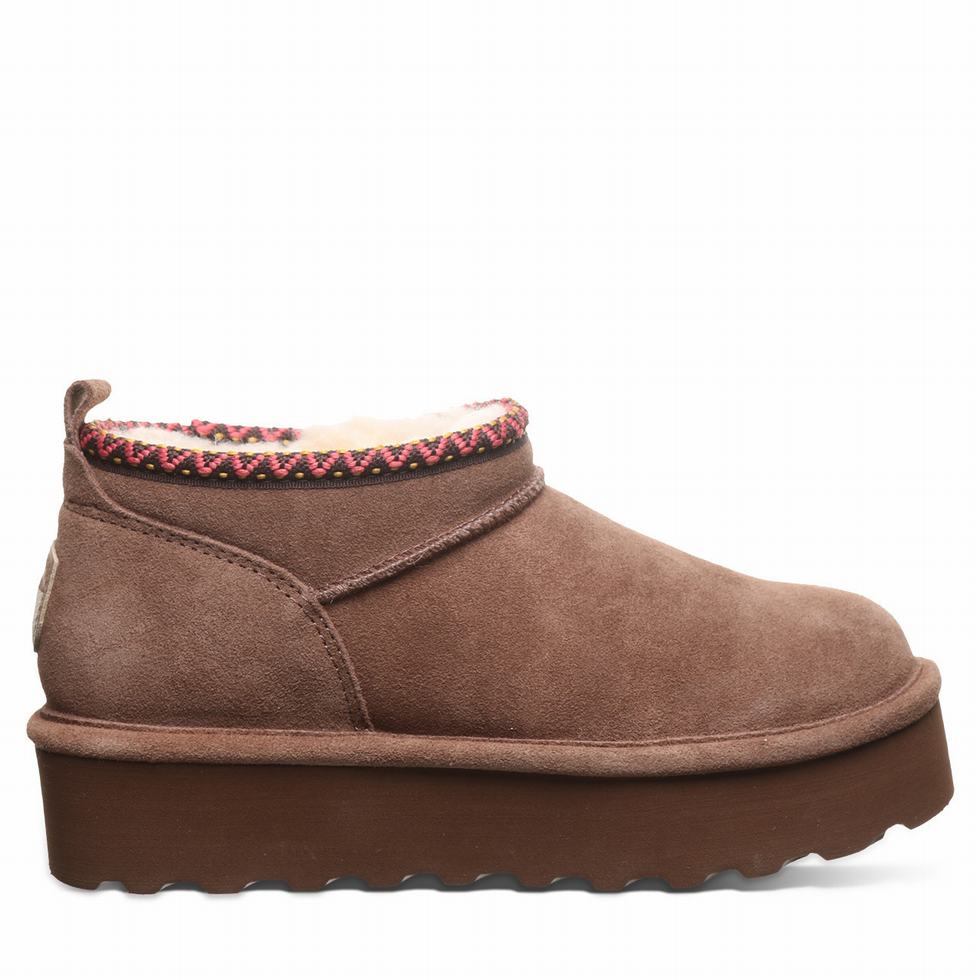 Bearpaw Retro Super Shorty Deco Platform Laarzen Dames Bruin | HWV334AL