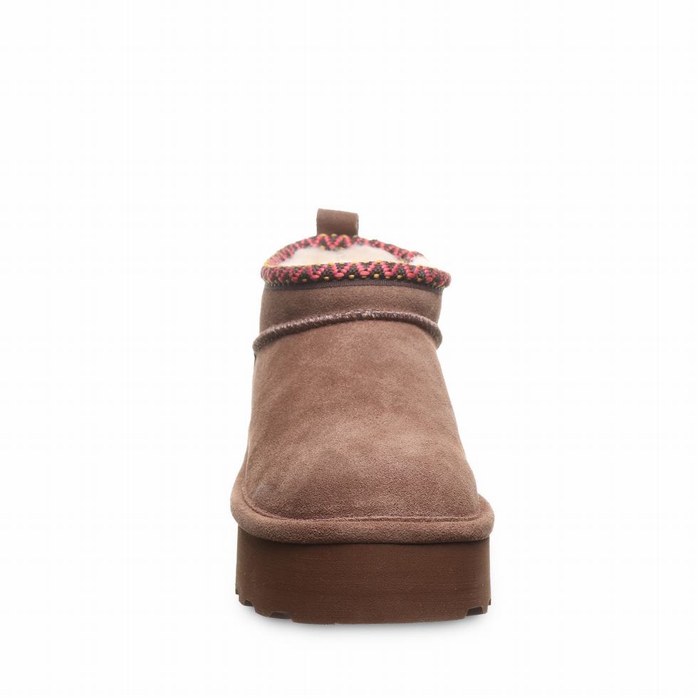 Bearpaw Retro Super Shorty Deco Platform Laarzen Dames Bruin | HWV334AL