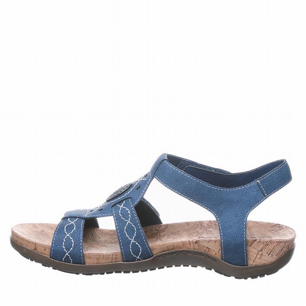 Bearpaw Ridley Wide Sandalen Dames Blauw | QSN7734BP