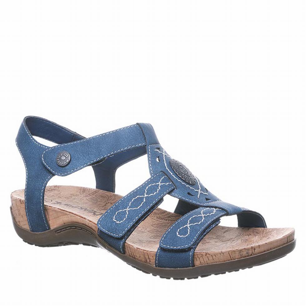 Bearpaw Ridley Wide Sandalen Dames Blauw | QSN7734BP