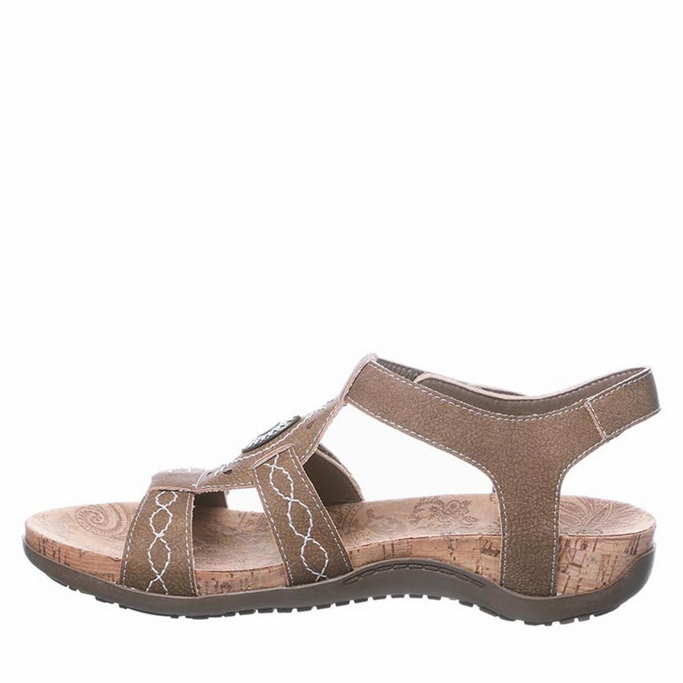 Bearpaw Ridley Wide Sandalen Dames Bruin | AAQ4666VG