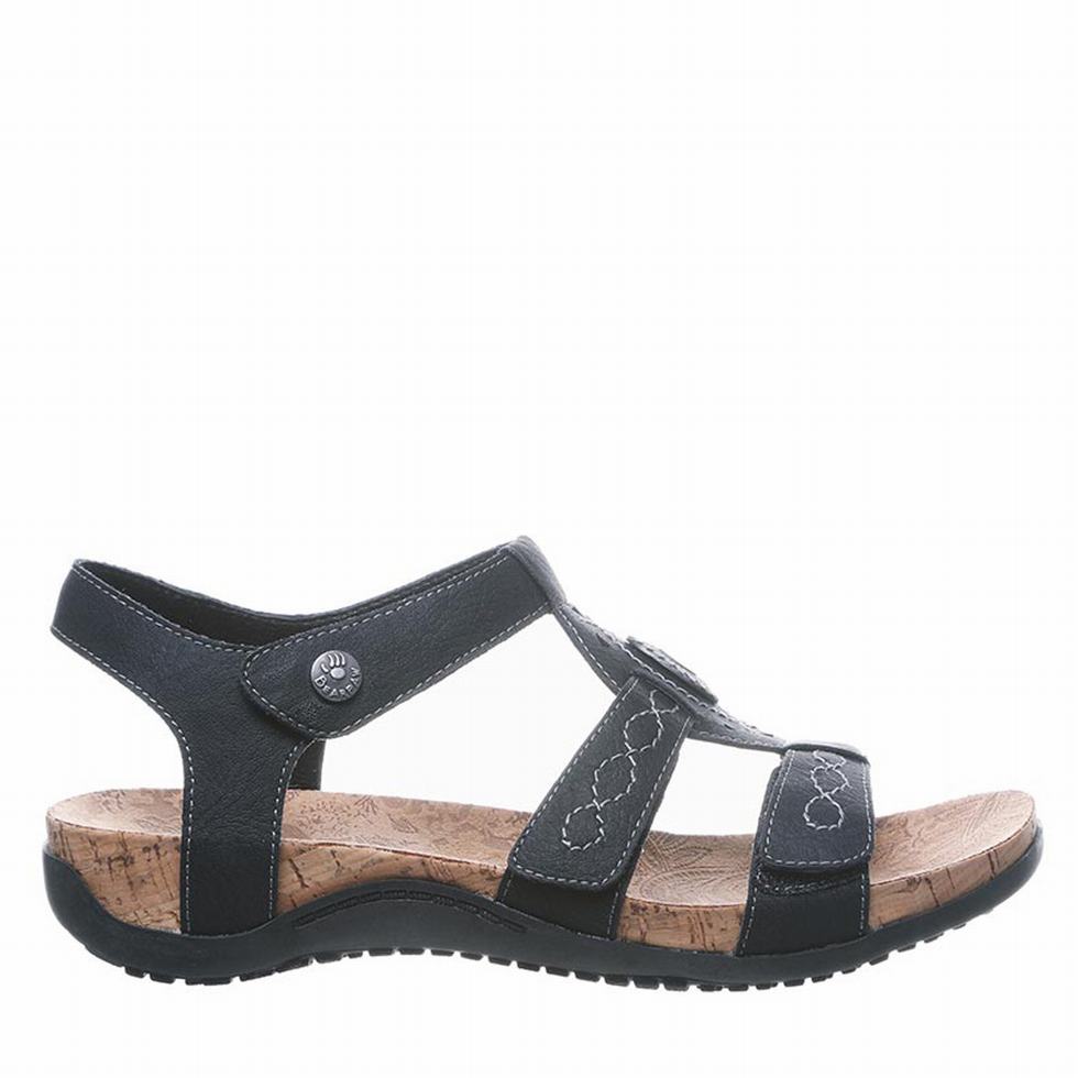 Bearpaw Ridley Wide Sandalen Dames Zwart | UMN177KP